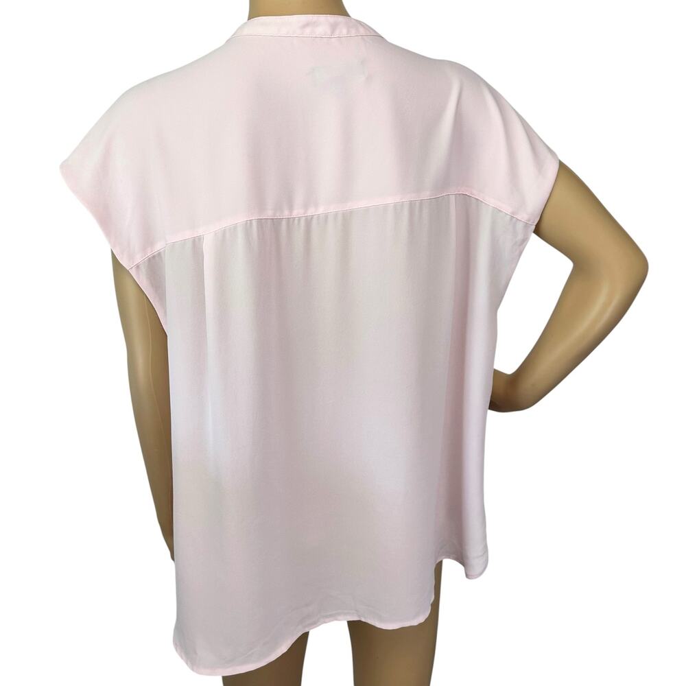 J. Crew 365 Drapey Cap Sleeve Top Pink H8094 Size XL - Picture 6 of 12